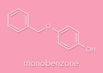 Monobenzone drug molecule. Skeletal formula.