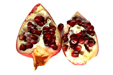 pomegranate isolated on white background