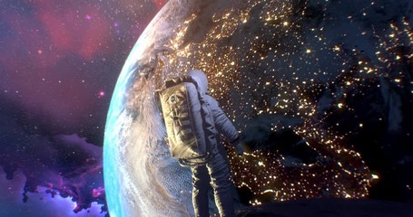 astronaut in outer space - Powered by Adobe