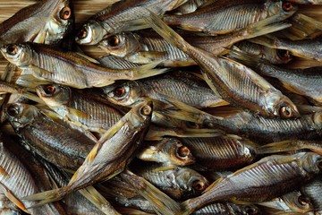 Dried small fish, smelt.