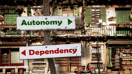 Street Sign to Autonomy versus Dependency