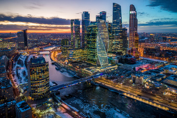 Fototapeta na wymiar Moscow International Business Center (MIBC) also known as “Moscow City