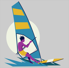 windsurfer on sea