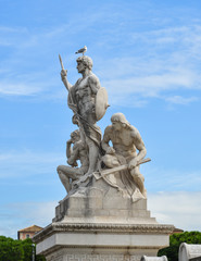 Fototapeta na wymiar Ancient monument on Piazza Venezia