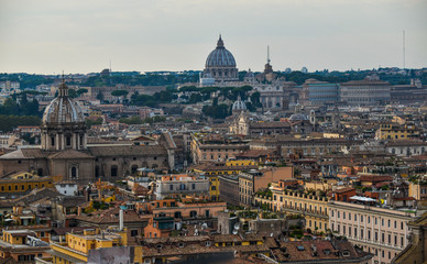 Fototapeta na wymiar Panoramic view of Ancient Rome ruins