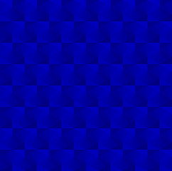 Blue 3d chevron or zigzag vector background. Rectangle and triangle repeat pattern background.