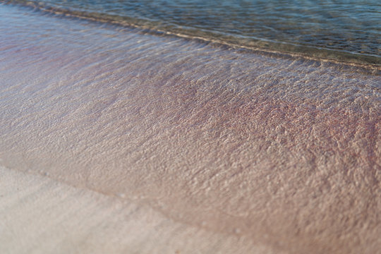 Pink beach in Crete
