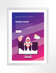 Online business startup concept design
