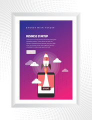 Online business startup concept design