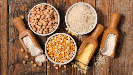 assortment of gluten free flour