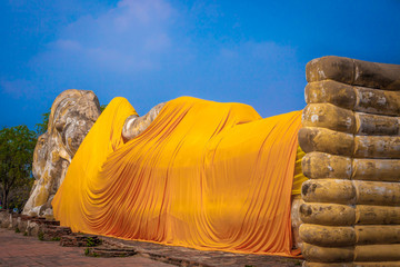 Big Buddha statue at Wat Ratchaburana temple, Thailand Ayutthaya february 2015