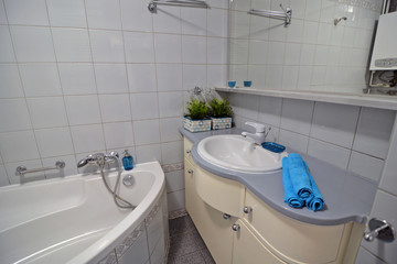 interior of modern bathroom clean