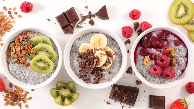 Chia Pudding With Fruit And Cereal