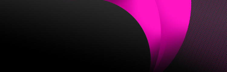leuchtender futuristischer banner mit schwarzem Hintergrund, abstrakte Formen