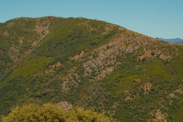 green mountain, and blue sky