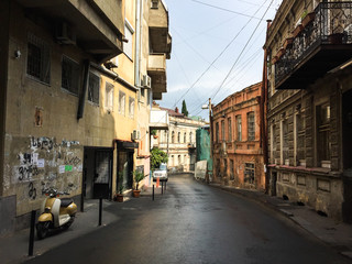 Naklejka na ściany i meble Old Tbilisi street view