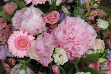Pink and purple wedding flowers