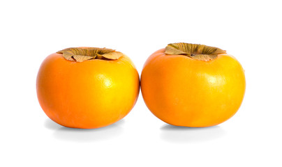 persimmon fruit an isolated on white background