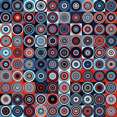 Pattern with random colored Circles Generative Art background illustration