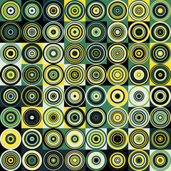 Pattern with random colored Circles Generative Art background illustration