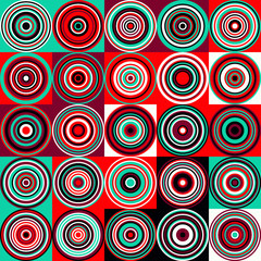 Fototapeta premium Pattern with random colored Circles Generative Art background illustration