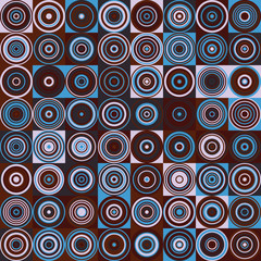 Pattern with random colored Circles Generative Art background illustration