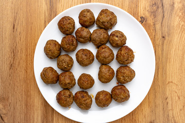 Meat balls. Delicious rustic roasted meatballs with carrot and onion