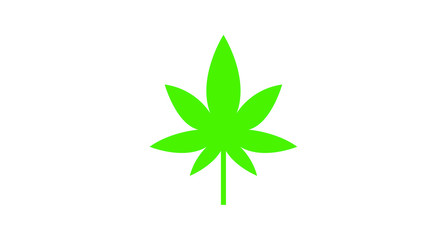 Black Marijuana Cannabis Leaf Icon 