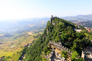 Fototapeta na wymiar San Marino second tower: the Cesta or Fratta
