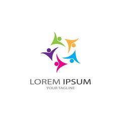 Adoption and community care Logo template vector icon