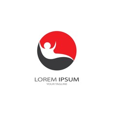 Adoption and community care Logo template vector icon