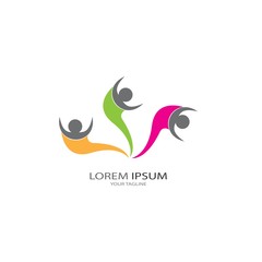 Adoption and community care Logo template vector icon