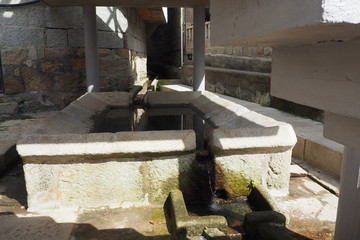 Lavadero de piedra comunitario, combarro, Pontevedra, galicia, España, Europa