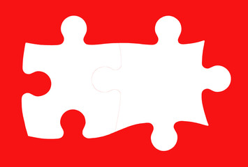 Concept of business teamwork and integration with puzzle