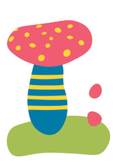 Cute mushroom greeting card