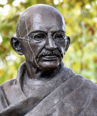 Gandhi-Denkmal in London - obrazy, fototapety, plakaty