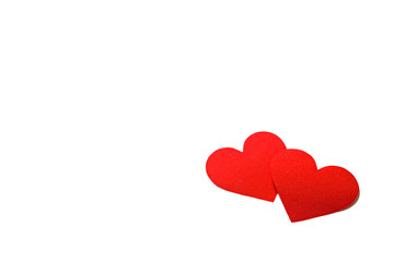 Valentine's day card concept. Paper-cut red heart.