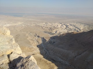 Masada National Park, Israel December 23th 2019 - Masada is an ancient fortification in the Southern District of Israel 
