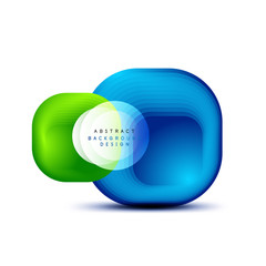 Square geometric banners with 3d smooth blend effect. Digital technology trendy icon design. Vector Illustration For Wallpaper, Banner, Background, Card, Book Illustration, landing page