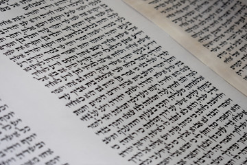 Judaism, Sefer Torah, the sacred scrolls of the Hebrew Bible - obrazy, fototapety, plakaty
