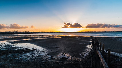 Sunset at Old Lighthouse Clevelands Point Quensland Australia