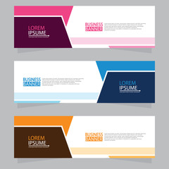 Vector abstract design web banner template. Web Design Elements - Header Design. Abstract geometric web banner template on grey background.Modern banner.