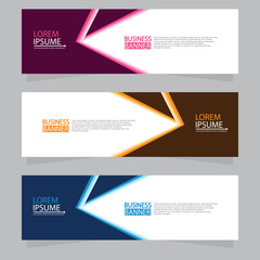 Vector abstract design web banner template. Web Design Elements - Header Design. Abstract geometric web banner template on grey background.Modern banner.