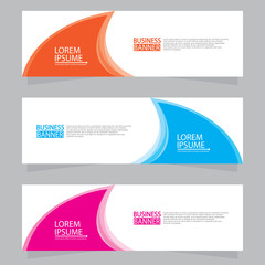 Vector abstract design web banner template. Web Design Elements - Header Design. Abstract geometric web banner template on grey background.Modern banner.