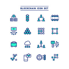 BLOCKCHAIN ICON SET