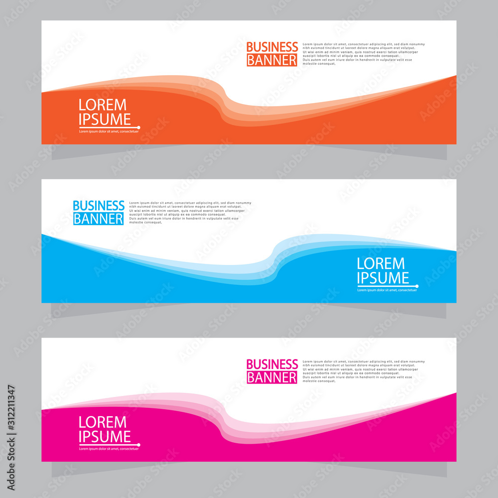 Wall mural vector abstract design web banner template. web design elements - header design. abstract geometric 