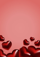 valentines day background with hearts