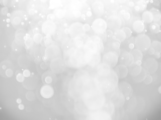 White bokeh background. Blur background. White bubbles.