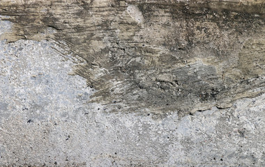 Traces of time left on the wall. Old concrete background. Faded walls. Abstract textures.
