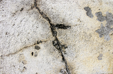 Traces of time left on the wall. Old concrete background. Faded walls. Abstract textures.